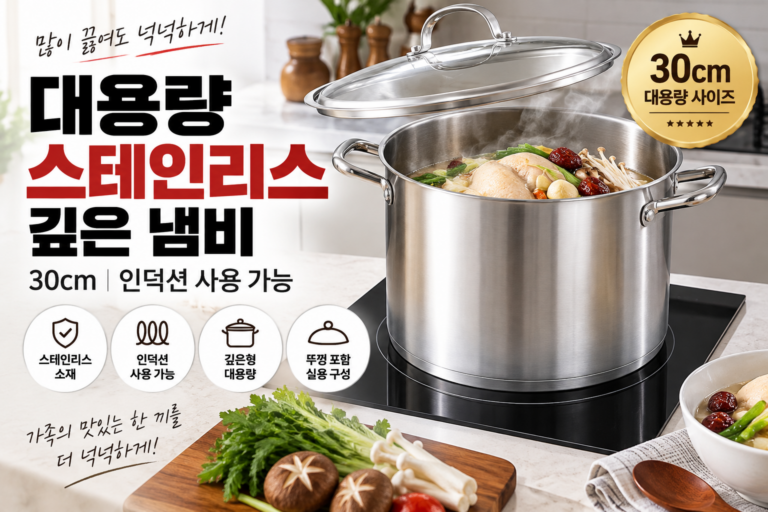 대용량 스테인리스 냄비 추천｜30cm 깊은 인덕션 냄비 가격·장단점