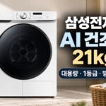 삼성전자 AI 건조기 21kg DV21DG8200BW 대용량 건조기 특징과 장단점 대표 이미지