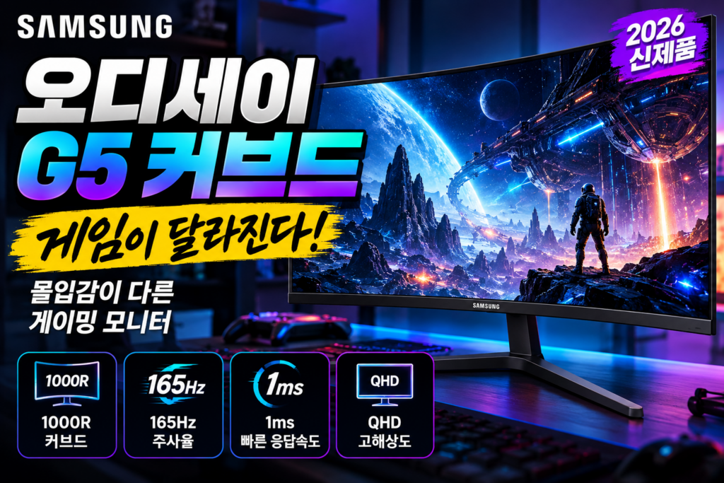 삼성 오디세이 G5 32인치 QHD 165Hz 279,000원, 게이밍 모니터 S32CG550 제품 이미지