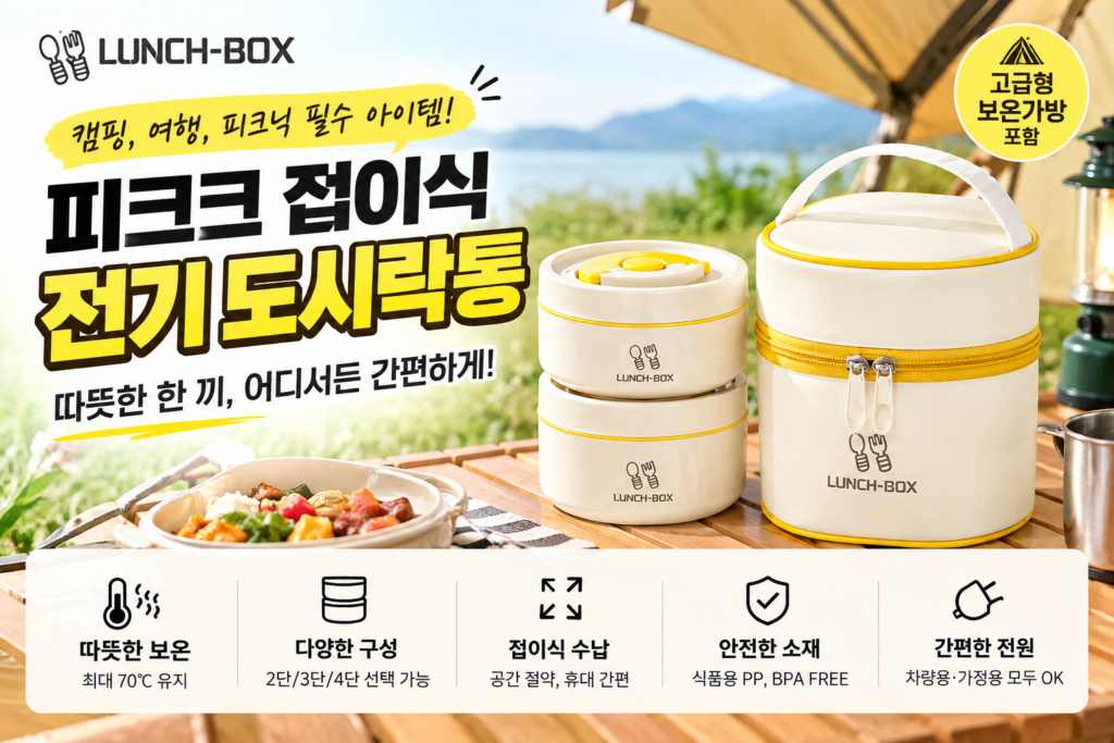 수능 시험 점심 보온 도시락 스테인리스 휴대용 도시락 제품 이미지